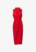 Vestido midi de lino